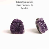 Geoda de ametist natural, taiata manual - Protectie si echilibru H= 10-11 cm L= 6-8 cm 500-600 gr