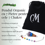 Pendul Orgonic cu 7 Margele Chakre pentru Vindecare Energetica