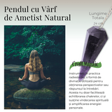 Pendul Radiestezie Ametist cu 7 Margele Chakre pentru Vindecare