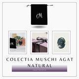 Piatra de Buzunar din Agat Muschi Natural 50-55 mm - Promoveaza Echilibrul si Vindecarea Emotionala