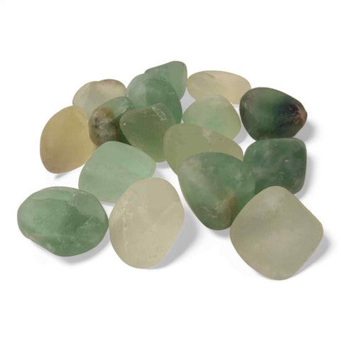 Natural Green Fluorite Tumbled Stone - Mental Clarity, 3-4 cm