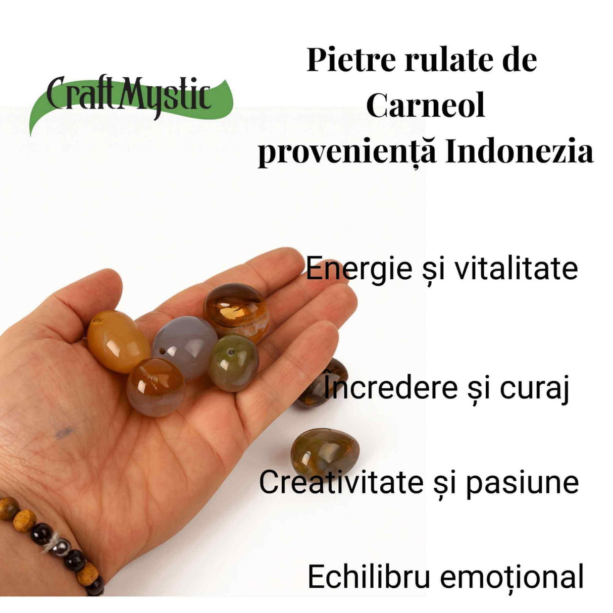 Piatra Naturala Carneol din Indonezia - Energie, Curaj si Transformare Pozitiva