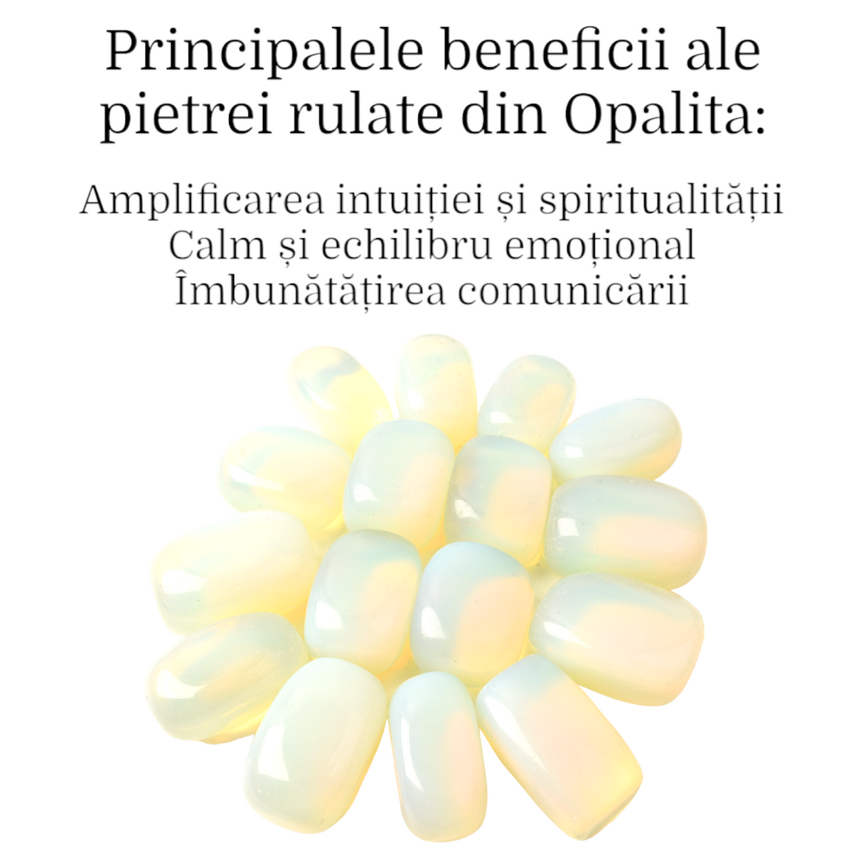 Piatra Opalita Rulata pentru Echilibru si Claritate Mentala 3-4 cm