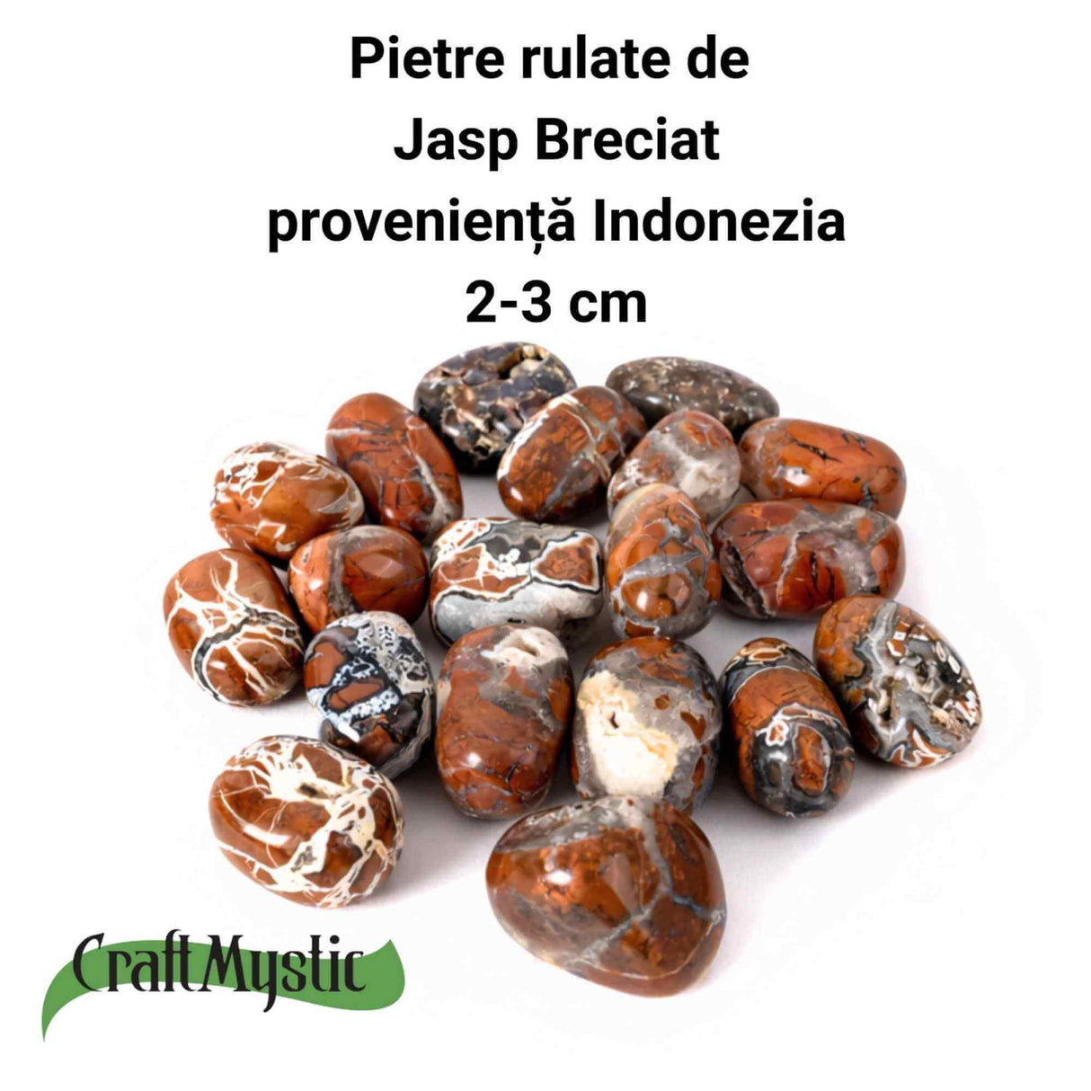 Piatra rulata Jasp breciat Indonezia - piatra care uneste forta pamantului cu echilibrul interior