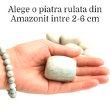 Piatra rulata din Amazonit natural - Calm si Echilibru in Viata Ta 3-4 cm