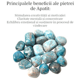 Piatra rulata din Apatit natural - Creativitate si Concentrare Mentala 3-4 cm