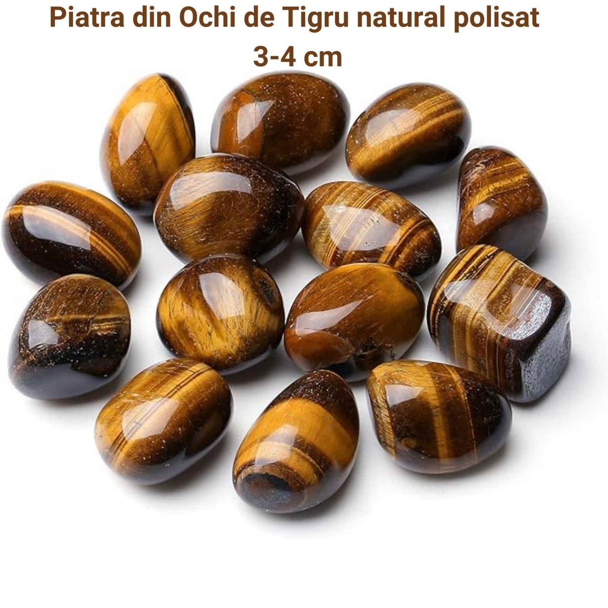 Piatra din Ochi de Tigru Rulat 3-4 cm Ideale pentru Reiki si Vindecare Energetica