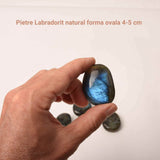Piatra 4-5 cm de Masaj si Meditatie Labradorit pentru Palma Marime de Buzunar, Pentru Echilibrarea Naturala a Chakrelor, Vindecare Reiki si Grila Cristalina
