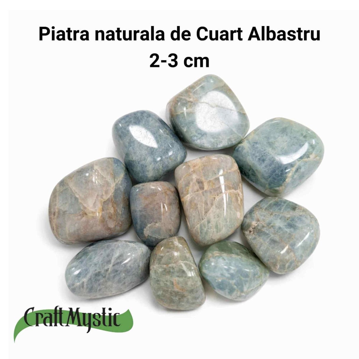 Piatra rulata de Cuart Albastru - liniste asezata in forme simple