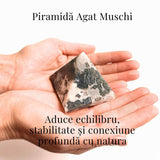 Piramida Moss Agate 55-60 mm - Echilibru Energetic si Vindecare Naturala
