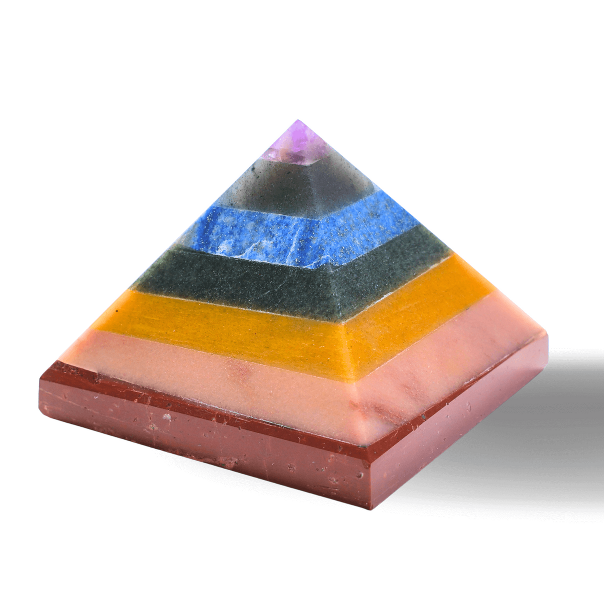 Piramida 80mm din Pietre Naturale Semipretioase pentru Cele 7 Chakre