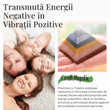 Piramida 80mm din Pietre Naturale Semipretioase pentru Cele 7 Chakre
