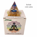 Piramida de Energie Orgonica 6 cm cu Cristale de Vindecare specifice Zodiei Berbec pentru Relaxare, Meditatie si Ornament