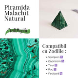 Piramida Malachit natural H 5.1-6.4 cm Latime 4.6-4.9 cm 166-201 gr - Echilibru si Armonie Interioara