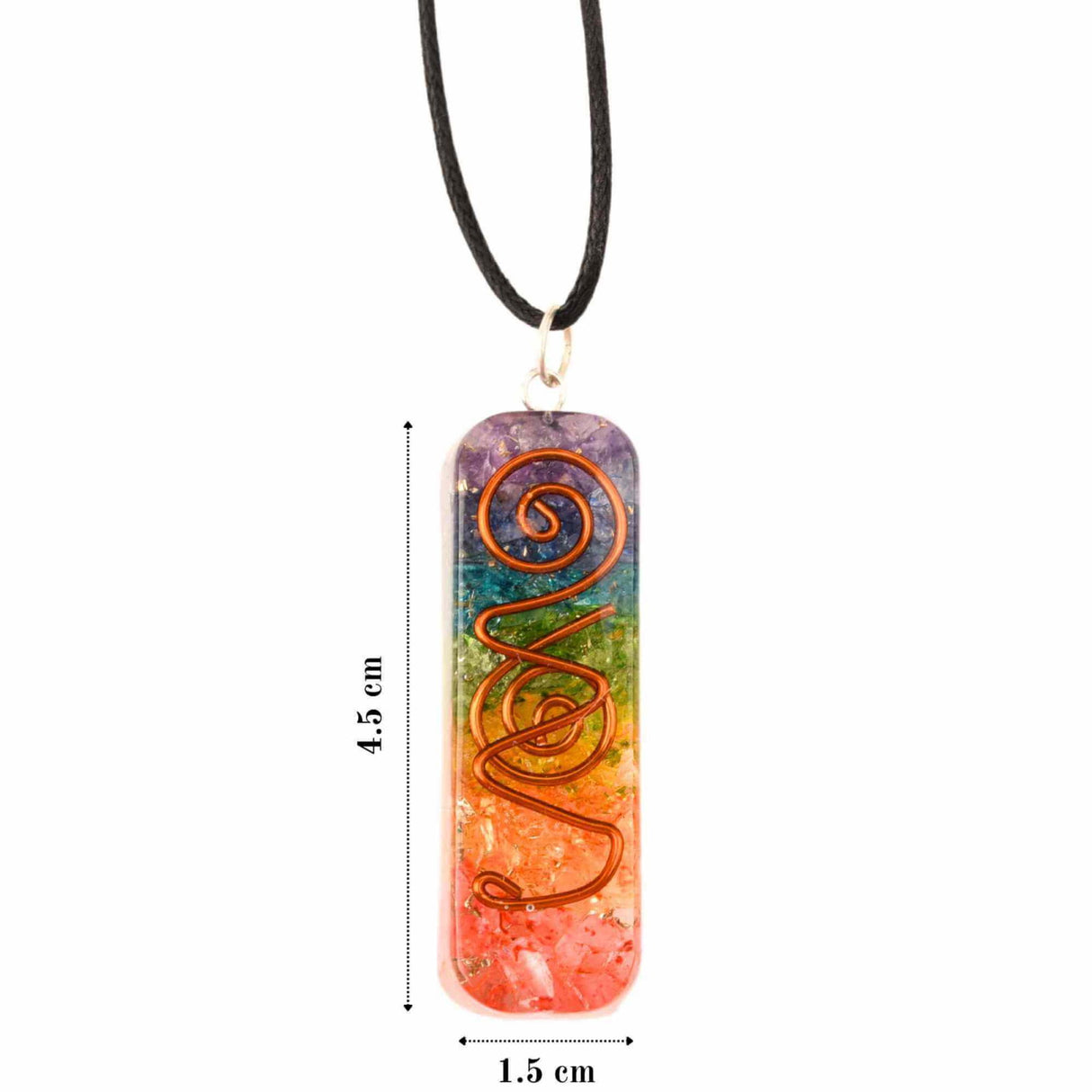 Set Piramida Orgonica 6.5 cm si Colier 7 Chakre -  Piramida Orgonica pentru Vindecare Energetica - Protectie EMF