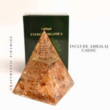 Piramida Orgonica cu Citrin Natural - Prosperitate, Energie Pozitiva si Claritate Mentala