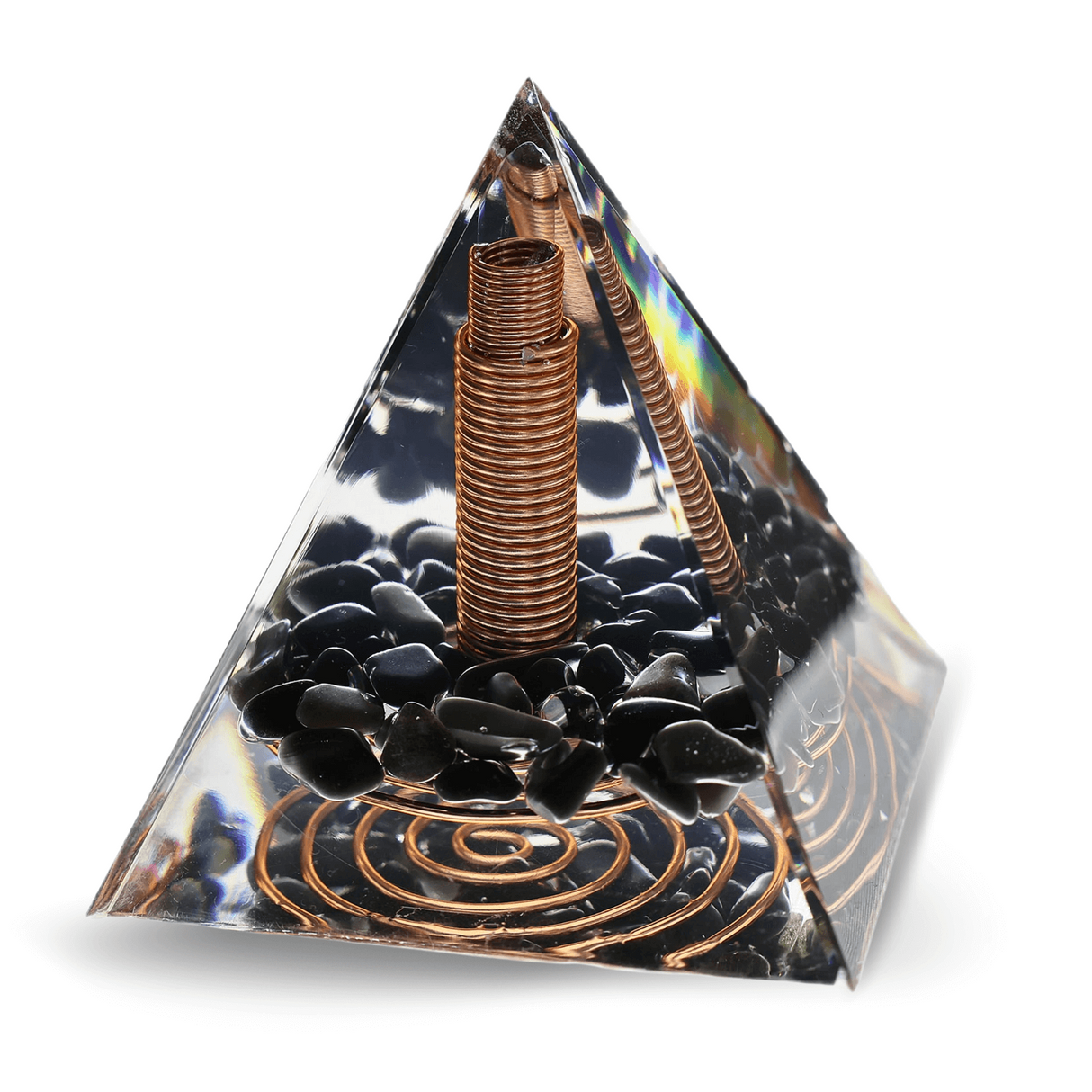 Piramida Orgonic Obsidian 60mm - Protectie, Claritate si Transformare Interioara