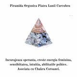 Piramida Inspirationala Orgonica pentru Succes | Piramida Orgone din Piatra Lunii Curcubeu - Liniste - Dezvoltare - Putere
