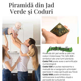 Piramida Orgonica cu Simboluri Zibu si Jad Verde – Energia Secreta a Echilibrului