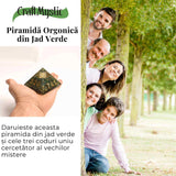 Piramida Orgonica cu Simboluri Zibu si Jad Verde – Energia Secreta a Echilibrului