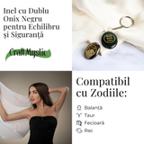 Breloc cu simbol Zibu si jad verde - Protectie si iubire universala la purtator