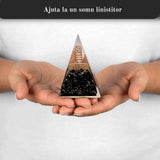 Piramida Orgonica 10 cm cu Turmalina Neagra - Cristal - Echilibrare Chakra - Generator de Energie Orgonica - Protectie impotriva E-misiilor - Cristal Vindecator - Meditatie - Yoga