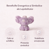 Figurina din Lepidolit - o prezenta blanda pentru liniste interioara