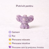 Figurina din Lepidolit - o prezenta blanda pentru liniste interioara