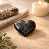 Inima din Obsidian Argintiu Mexic – Protectie si claritate interioara