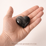 Inima din Obsidian Argintiu Mexic – Protectie si claritate interioara