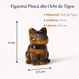 Figurina Pisica din Ochi de Tigru – Protectie, Curaj si Incredere Personala