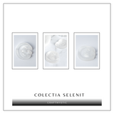 Placa Decorativa din Selenit Natural 5.5cm - Model Luna si Stele pentru Armonie si Claritate Energetica