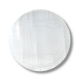 Disc Rotund din Selenit Natural 12cm - Placa Floarea Vietii pentru Purificare si Armonie Energetica