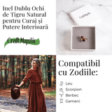 Inelul increderii - Dublu Ochi de tigru pentru curaj si putere interioara