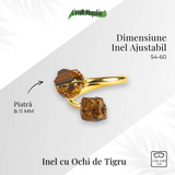 Inelul increderii - Dublu Ochi de tigru pentru curaj si putere interioara