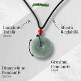 Protectie si Echilibru - Colier cu Jad Natural Sculptat