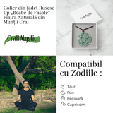 Colier din jadit rusesc natural cu dragon protectiv - talisman de forta si echilibru