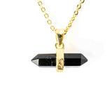 Protectie si Echilibru - Colier din Obsidian Natural pe Lant de Cupru
