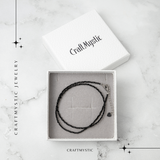 Protectie si Claritate - Choker din Otel Inoxidabil cu Obsidian Natural Fatetat
