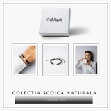 Energie Pozitiva si Puritate - Bratara cu Charm Pisica din Scoica Naturala Alba