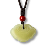 Protectie si Noroc - Colier Lucky Lock din Jad Hetian Natural