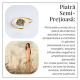 Magnet pentru bani si energie - Bratara aurie cu piatra de pirita