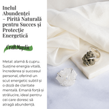 Inel ajustabil pentru abundenta - Pirita naturala pentru succes si protectie energetica