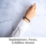 Bratara cu Hematit 8 mm Impamantare si Focus - Unisex, minimalista, puternica