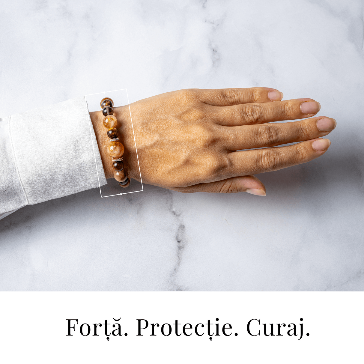Energie si Abundenta - Bratara din Ochi de Tigru Auriu, Ochi de Tigru, Citrin si Cuart Fumuriu Natural