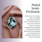 Ou Handmade de 50mm din Piatra Naturala de Piatra Lunii Curcubeu