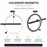 Calendar Magnetic Cerc Perpetuu – Organizare Eleganta si Planificare Vizuala Zilnica