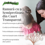 Ramurica DIY din Pietre Naturale Cuart Transparent (9 Pietricele)