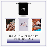 Ramurica Creativa DIY cu Pietre Naturale Fluorit (9 Pietricele)