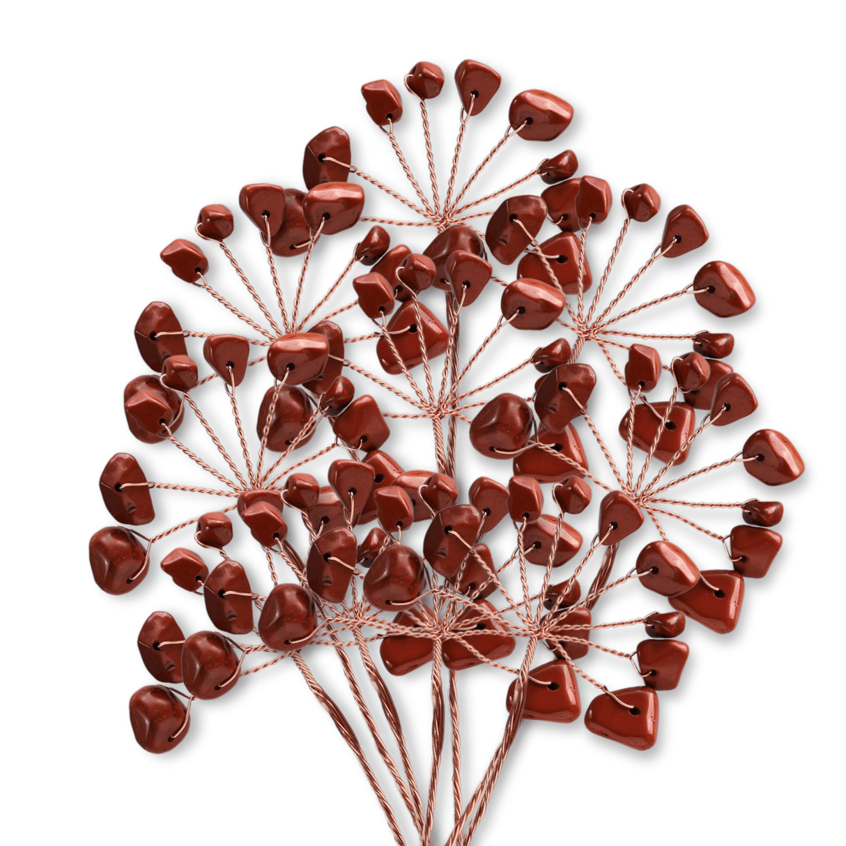 Ramurica Creativa DIY cu Pietre Naturale Jasp Rosu (9 Pietricele)